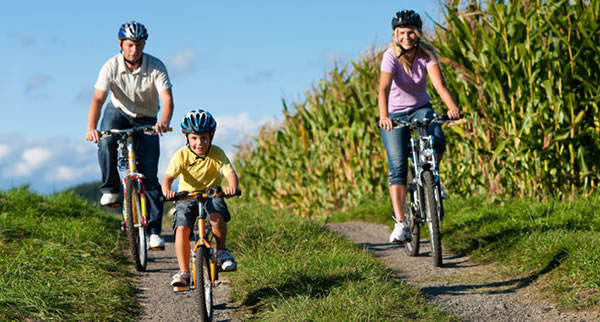 rutas en bicicleta para niños