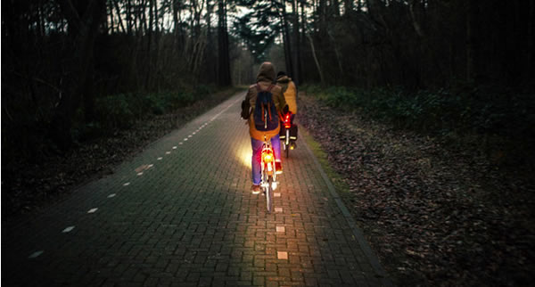 ir visible en bicicleta